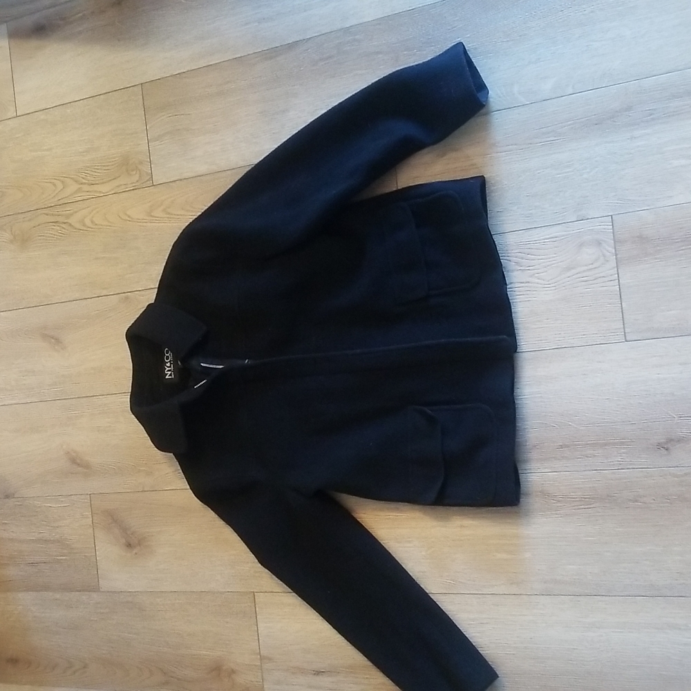 Womens black wool coat